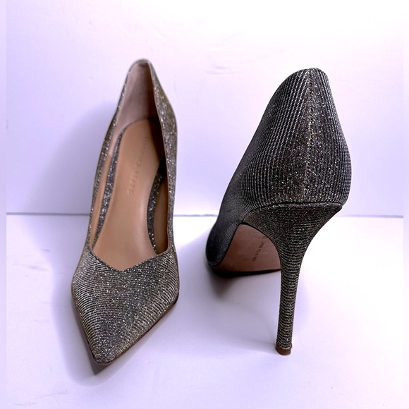 NWOB Veronica Beard Nathalia Pointed Toe Pump size 10, Metallic Silvergold - Picture 7 of 14